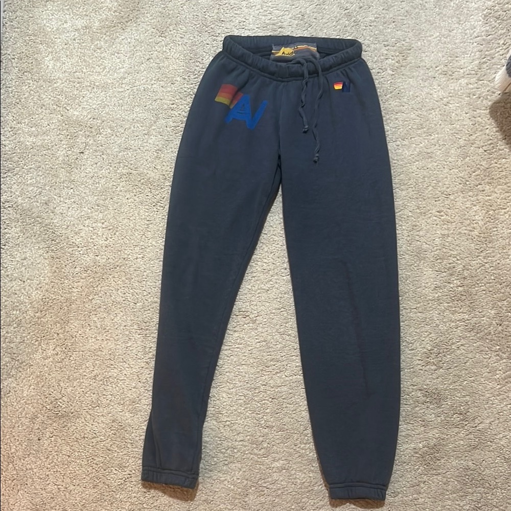 Aviator Nation charcoal logo sweatpants
